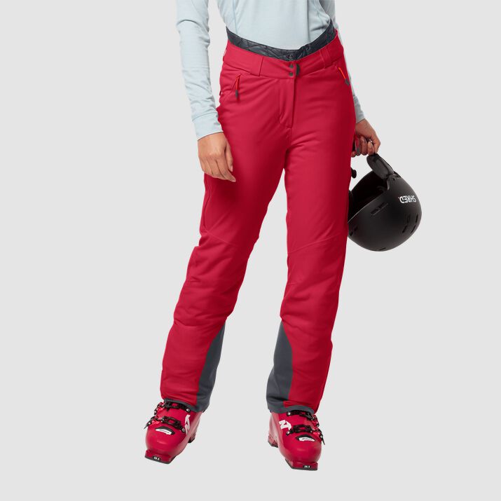 Pantalón Esquí Jack Wolfskin Snow Summit Mujer Rojos Mexico-7289411